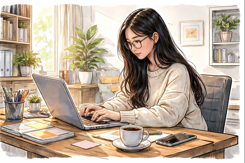 a elegant and organized workspace for a productivity tools business [background image]